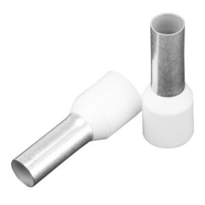 Pacer Ivory 8 Awg Wire Ferrule - 12mm Length - 10 Pack