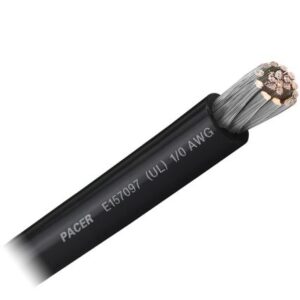 Pacer Black 1/0 Awg Battery Cable - Sold By The Foot