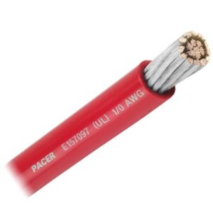 Pacer Red 1/0 Awg Battery Cable - Sold By The Foot