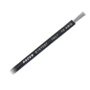 Pacer Black 10 Awg Battery Cable - Sold By The Foot