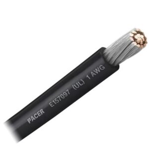 Pacer Black 1 Awg Battery Cable - Sold By The Foot