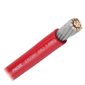 Pacer Red 1 Awg Battery Cable - Sold By The Foot