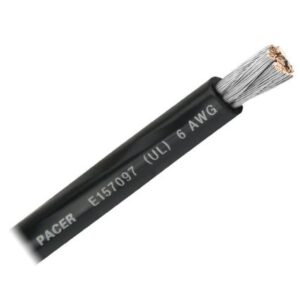Pacer Black 6 Awg Battery Cable - Sold By The Foot