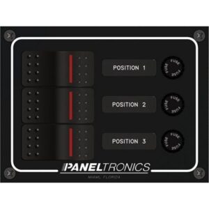 Paneltronics Waterproof Panel - Dc 3-Position Illuminated Rocker Switch & Fuse