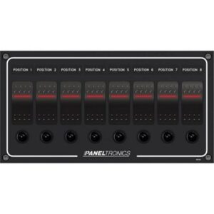 Paneltronics Waterproof Dc 8 Position Lighted Rocker & Cb