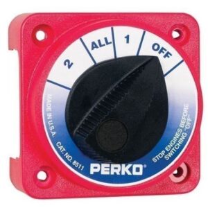 Perko Compact Medium Duty Battery Selector Switch W/O Key Lock