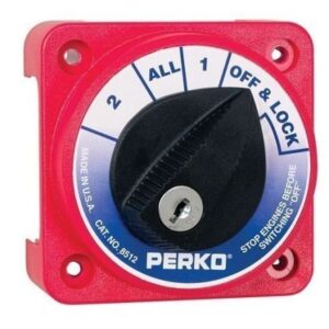 Perko Compact Medium Duty Battery Selector Switch W/Key Lock