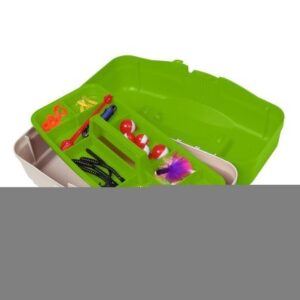 Plano Ready Set Fish On-Tray Tackle Box - Green/Tan