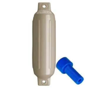 Polyform G-1 Twin Eye Fender 3.5" X 12.8" - Sand W/Adapter