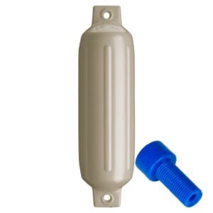 Polyform G-2 Twin Eye Fender 4.5" X 15.5" - Sand W/Adapter