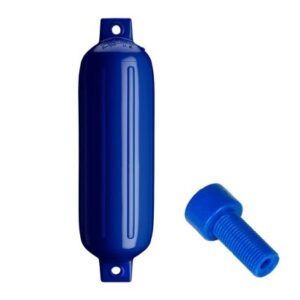 Polyform G-4 Twin Eye Fender 6.5" X 22" - Cobalt Blue W/Adapter
