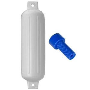 Polyform G-4 Twin Eye Fender 6.5" X 22" White W/Adapter