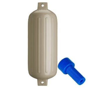 Polyform G-6 Twin Eye Fender 11" X 30" - Sand W/Adapter