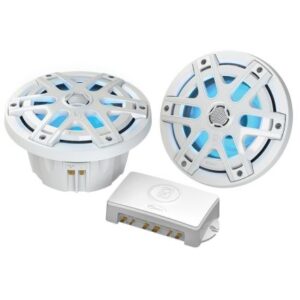 Poly-Planar Ma-Oc6 6.5" 480 Watt Waterproof Blue Led Speaker - White