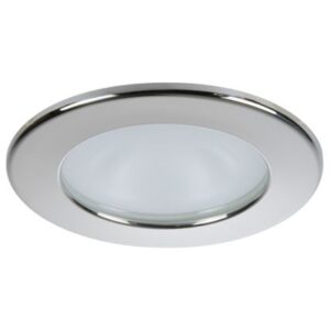 Quick Kai Xp Downlight Led - 6w, Ip66, Spring Mounted - Round Stainless Bezel, Round Warm White Light
