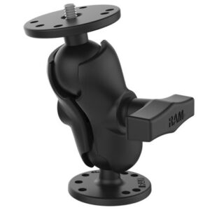 Ram Mount Ram Double Ball Mount W/1/4"-20 Male Thread - Short Arm