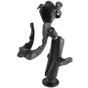 Ram Mount Ram-Rod 2000 Fishing Rod Holder W/Ram-Rod Revolution Ratchet/Socket System And Round Flat Surface Base