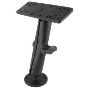 Ram Mount 1" Diameter Ball Mount W/Long Double Socket Arm, 6.25" X 2" Rectangle Base & 2.5" Round Base (Amps Pattern)