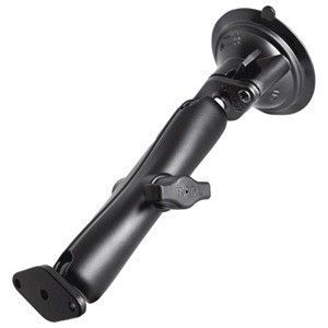 Ram Mount Twist Lock Suction Cup Mount W/Long Double Socket Arm