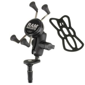 Ram Mount Fork Stem Mount W/Short Double Socket Arm & Universal X-Grip Cell/Iphone Cradle