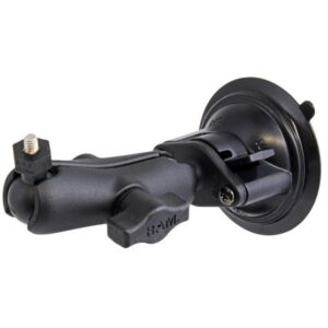 Ram Mount Suction Cup Mount W/1" Ball, Including M6 X 30 Ss Hex Head Bolt, F/Raymarine Dragonfly-4/5 & Wifish Devices