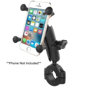 Ram Mount Ram Torque 1 1/8" - 1 1/2" Diameter Handlebar/Rail Bae With 1" Ball, Medium Arm And X-Grip For Larger Phones