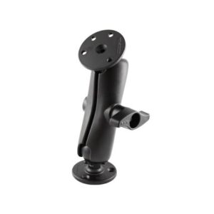 Ram Mount D Size 2.25" Ball Mount W/2 - 3.68" Round Plate & Medium Length Double Socket Arm