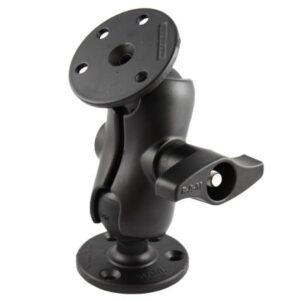 Ram Mount D Size 2.25" Ball Mount W/2 Qty 3.68" Round Plates & Short Length Double Socket Arm