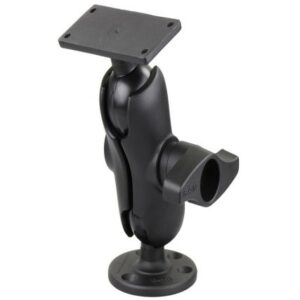 Ram Mount 2.25" Ball Mount W/3.68" Round Base & 2" X 5" Rectangular Base F/Humminbird Helix 9, 10 & 12