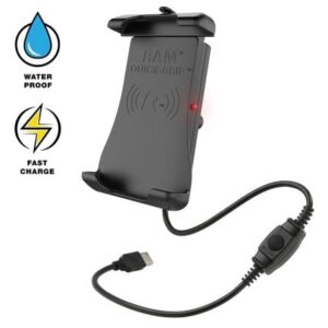 Ram Mount Ram Quick-Grip 15w Waterproof Wireless Charging Holder W/Ball