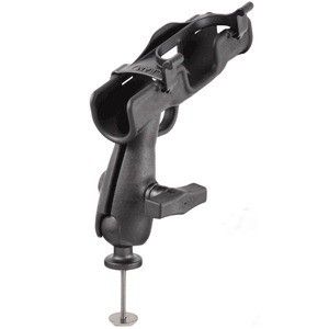 Ram Mount Ram-Rod 2007 Fly Rod Jr. Fishing Rod Holder W/5 Spot Mounting Base Adapter