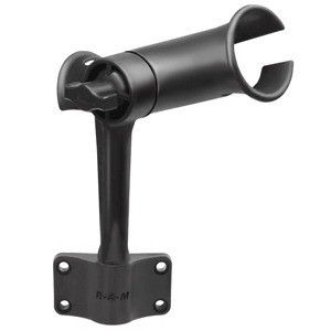 Ram Mount Ram Tube Jr. Fishing Rod Holder W/Standard 6" Length Post Spline & Bulkhead Mounting Base