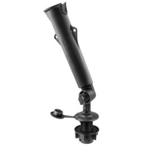 Ram Mount Ram Tough-Tube Fishing Rod Holder W/3" Length Spline Post & Round Flush Mounting Base