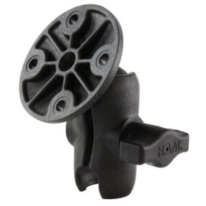 Ram Mount Composite 1" Ball Short Length Double Socket Arm W/2.5" Round Base Including Amps Hole Pattern