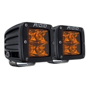 Rigid Industries D-Series Spot W/Amber Pro Lens - Pair