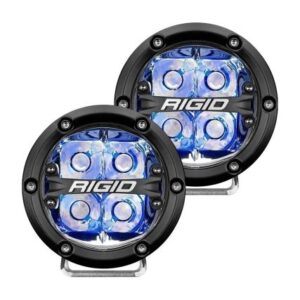Rigid Industries 360-Series 4" Led Off-Road Spot Beam W/Blue Backlight - Black Housing