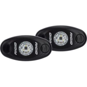 Rigid Industries A-Series Black Low Power Led Light Pair - Red