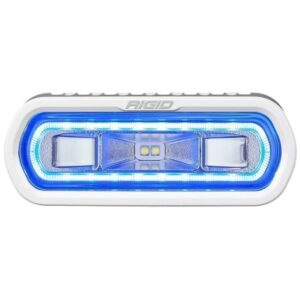 Rigid Industries Sr-L Series Marine Spreader Light - White Surface Mount - White Light W/Blue Halo