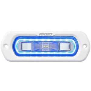 Rigid Industries Sr-L Series Marine Spreader Light - White Flush Mount - White Light W/Blue Halo