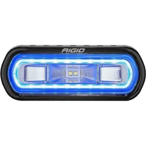 Rigid Industries Sr-L Series Marine Spreader Light - Black Surface Mount - White Light W/Blue Halo
