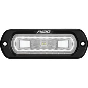 Rigid Industries Sr-L Series Marine Spreader Light - Black Flush Mount - White Light W/White Halo