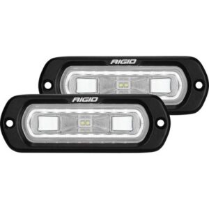 Rigid Industries Sr-L Series Flush Mount Spreader Light - Black Housing - White Halo