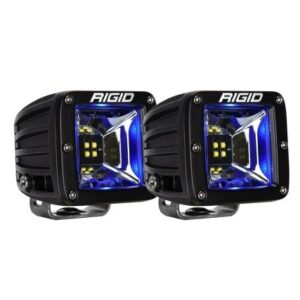 Rigid Industries Radiance Scene Lights - Surface Mount Pair - Black W/Blue Led Backlight