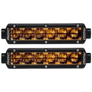 Rigid Industries 6" Sr-Series Sae Compliant Fog Light - Black W/Yellow Light