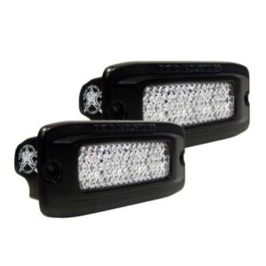 Rigid Industries Sr-Q Pro Back Light Kit - Flush Mount Diffused - Pair - Black