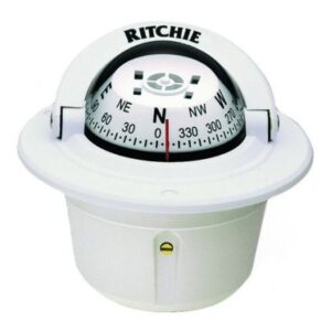 Ritchie F-50w Explorer Compass - Flush Mount - White