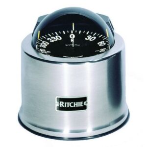 Ritchie Sp-5-C Globemaster Compass - Pedestal Mount - Stainless Steel - 12v - 5 Degree Card