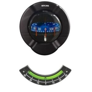 Ritchie Sr-2 Venture Sail Boat Compass W/Clinometer - Bulkhead Mount - Black