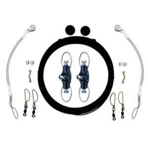 Rupp Single Rigging Kit W/Nok-Outs - Black Mono 160' Lines