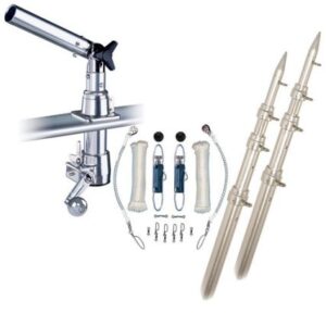 Rupp Z-30 Top Gun Outrigger Kit W/18' Poles & Complete Single Line Rigging Kit W/Klickers Release Clips